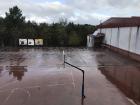 This is a picture of the playground at my school from the main entrance to the building