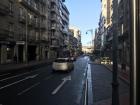 This street is one of the main streets in the modern section of Ourense, and has constant traffic.  As you can see, it is fairly wide and the buildings on either side don't have much character