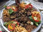 This is an example of how Senegalese meals are served in a common bowl to be shared with family and friends. It is delicious AND fun to eat! I will do a future post about Senegalese food