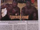 Laye Pythagore and the current "King of the Ring," Modou Lo (Source: Laye Pythagore's press book; used by permission)
