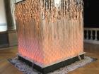 An interesting artwork at the exhibit was a structure made of steel and covered in wax to look like a big candle.