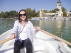 Retiro Park is the largest park in Madrid. Here I am in a rowboat in the park's lake
