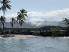 You can see the smoke coming from areas in the Daintree Rainforest