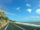 Driving along one of many coastal roads