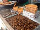 Beondegi (번데기) or silkworm pupae! We were too scared to try them!