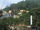 A Buddhist temple located halfway up the mountain. 