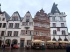 The center of town in the rain