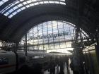 The busy central railway station in Frankfurt!