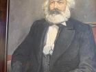 A painting of Karl Marx (a famous graduate of my school)