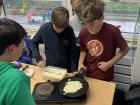 Some of my students learning to make American pancakes!
