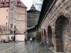 Bikes along the city wall in Nuremberg