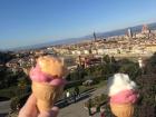 Gelato with my little sister in Florence! 
