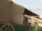 A wagon parade float