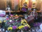 London is very festive, as shown in this Halloween display of flowers