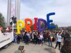 Pride balloons for the parade