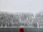 My friend Robert taking in a beautiful snowy view in the nearby Schwabian Alps