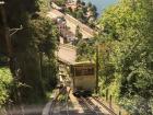 A funicular railway to get from the lower part of a town to the higher part
