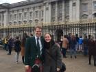 Buckingham Palace, with a bagpiping friend