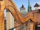 The harp on the terrace, a beautiful day to practice!