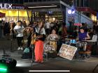A band performs at the center of Sinchon.