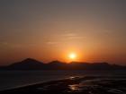 Sunset at a beach in Busan.