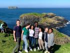 Half of my group on the tiny island after crossing the Carrick-a-Rede