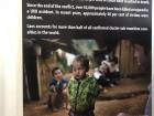 A poster sharing the story of two-year old Kaiyang, who was horribly injured by a buried bomb