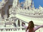 Wat Rong Khun, the white temple in Chiang Rai, Thailand, is beautiful