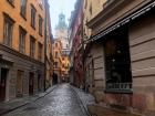 Old, narrow cobblestone streets of Gamla Stan