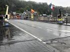 Saxophones sponsored by different countries line the main bridge in Dinant where Adolphe Sax invented the saxophone