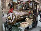 Roasted water chestnuts are very popular during Christmas Markets and were sold in these stalls that looked like trains!