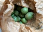 Here is an unusual fruit from the farmers’ market called a Kiwi Berry