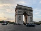 This is a photo of the majestic Arc de Triomphe right as I was heading out for the evening