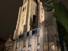 This is what we got to see of the Abbey of Saint-Germain-des-Prés lit up at night