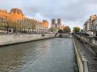 The Seine River runs here by Île de la Cité in Paris