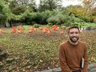 That’s me, just posing with some bright flamingos at the Petit Ménagerie (a zoo in Paris)