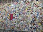 A Murakami painting that combines flowers and cartoon characters!