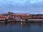 A view of the Prague Castle and the oldest parts of Prague from the bridge