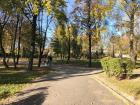 A family enjoying the park on this nice fall day. They were just one of nearly twenty people I saw just in this park enjoying the good weather and clean park.