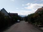 Looking down a street in Allensbach near Birgit and Frank's home