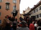 A ship of pirates passes in the parade