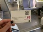 My ticket and the inside of the train