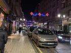 My street decorated for Christmas