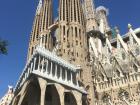 The outside of the cathedral, the Sagrada Familia, in Barcelona, Spain