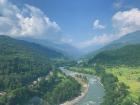 A picture taken of Arughat River while I was in a helicopter 
