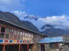 The clouds creep in so close to the guesthouse