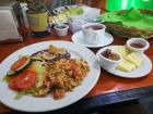 A typical lunch platter usually includes a nice side salad and anything with cheese!