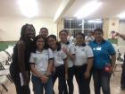 Me with students during a speliing bee in Mérida, México!