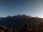 After sunrise at 6:15 am, we had a clear view of the Annapurna Range