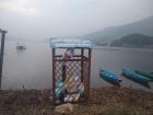 These trash cans have been placed near Fewa Lake in Pokhara recently to help keep trash out